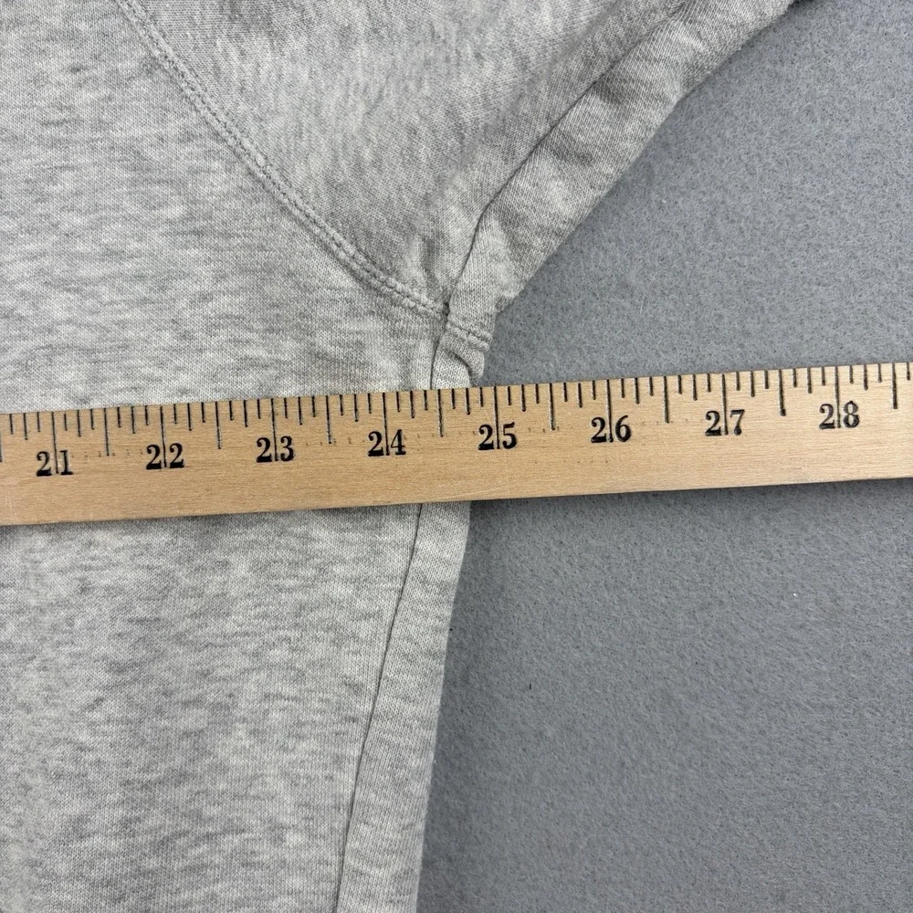 Y2K Nike Spellout Hoodie Men's Large Gray Orange Embroidered Pullover
